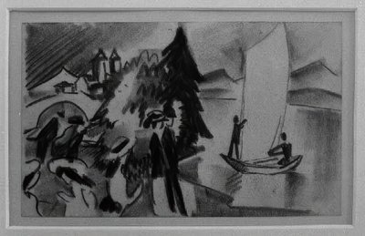 Étude pour Voile jaune - August Macke
