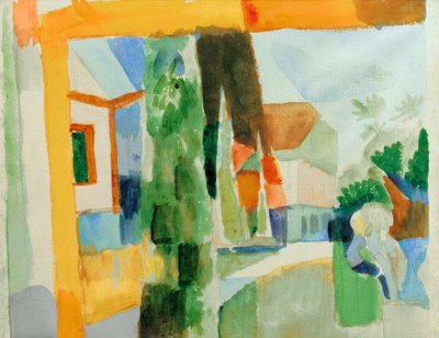 Notre jardin au bord du lac 4 - August Macke
