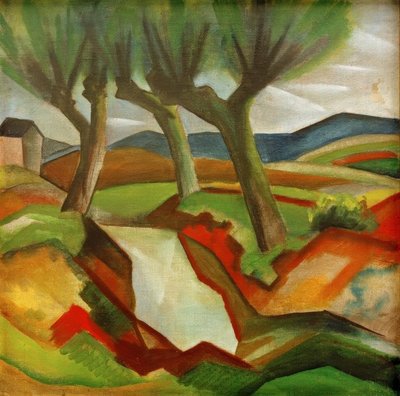 Saules au bord du ruisseau - August Macke