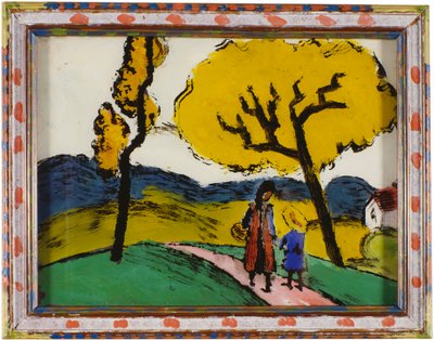 Deux filles dans le paysage - August Macke
