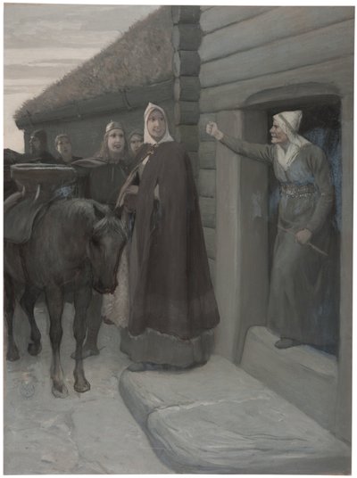 Illustration tirée de la « Saga de Njal » - August Malmström