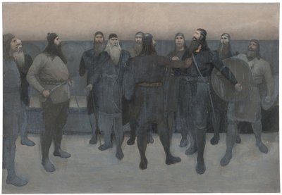 Illustration tirée de la « Saga de Njal » - August Malmström