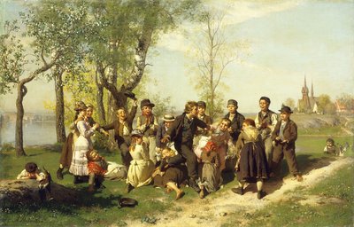 Enfants jouant - August Malmström