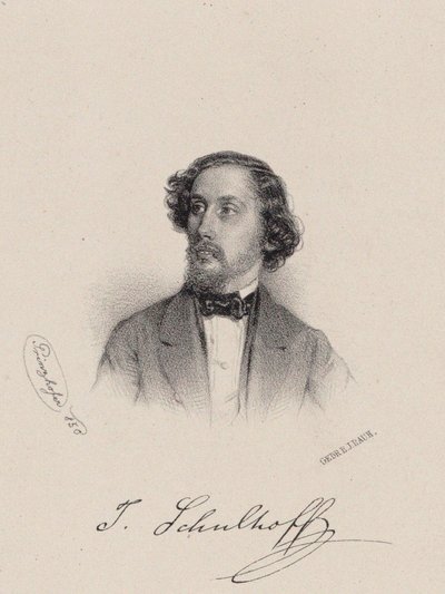 Portrait du pianiste et compositeur Julius Schulhoff 1825-1898, 1850 - August Prinzhofer