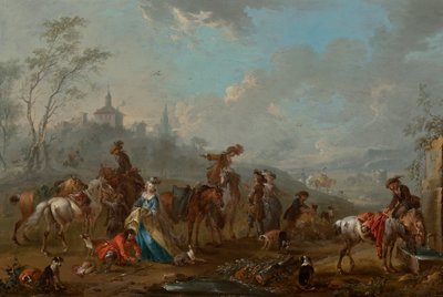 Départ pour la chasse au faucon - August Querfurt
