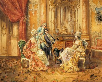Au piano, par Stephan Sedlacek (1868-1936) - August Stephan Sedlacek