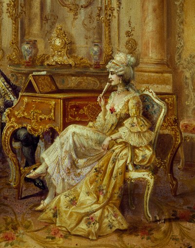 Au piano (détail) - August Stephan Sedlacek