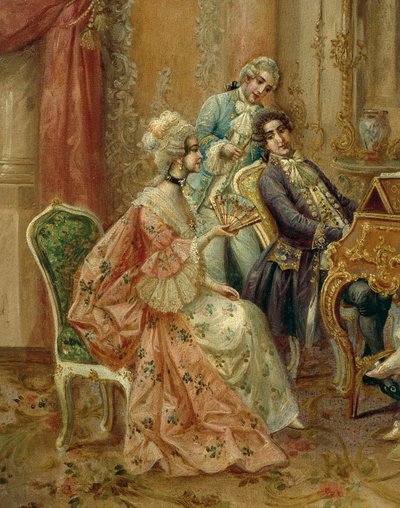 Au piano (détail) - August Stephan Sedlacek