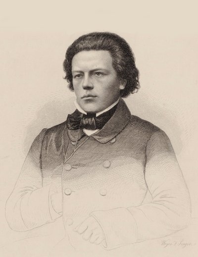Portrait du compositeur Anton Rubinstein, 1850 - August Weger