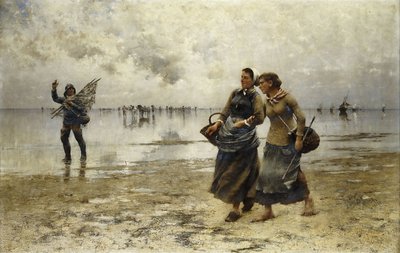 Marée basse - August Wilhelm Nikolaus Hagborg