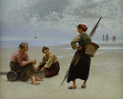 Ramasseurs de Moules, Bretagne - August Wilhelm Nikolaus Hagborg