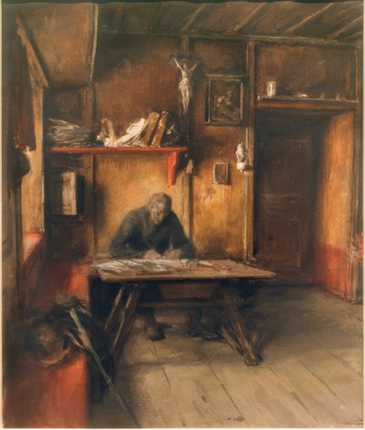 Le scribe du village - August von Pettenkofen