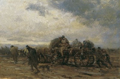 Le transport des blessés II - August von Pettenkofen
