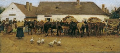 Marché à Szolnok - August von Pettenkofen