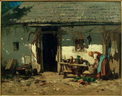 Ferme de Basse-Autriche - August von Pettenkofen