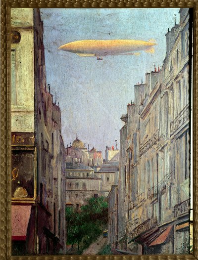 Le dirigeable République au-dessus de Paris en 1909 - Auguste Alexandre Hirsch