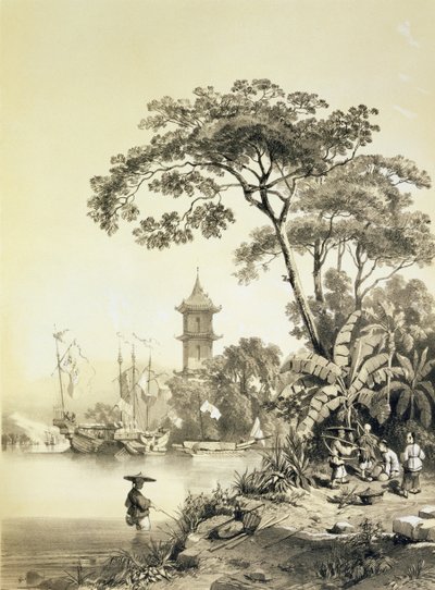 Une pagode sur le canal Macao-Canton, planche 21 de 