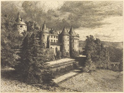 Château sur une colline - Auguste Boulard