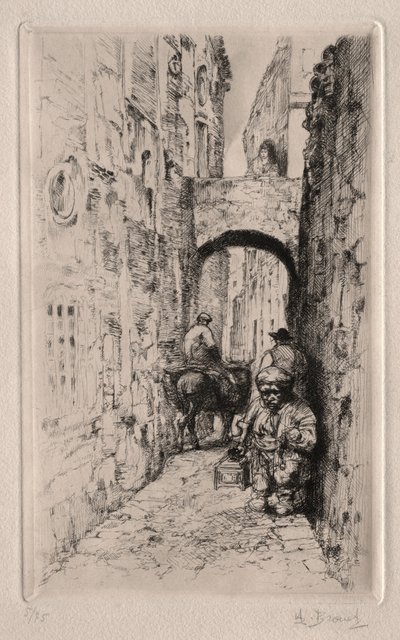 Nain dans une rue étroite - Auguste Brouet