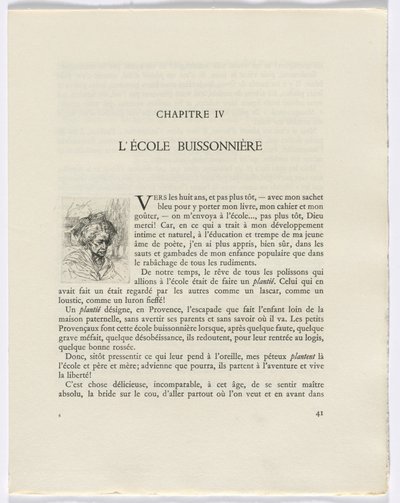 Frédéric Mistral: Mémoires et Recits by Frédéric Mistral: bust of a woman (page 41) - Auguste Brouet