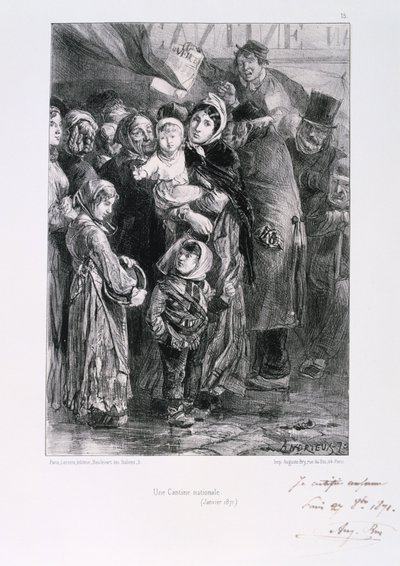 Cantine Nationale, Siège de Paris, Guerre franco-prussienne, janvier 1871 - Auguste Bry