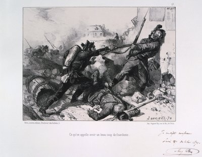 Combat au corps à corps, Siège de Paris, Guerre franco-prussienne, 1870 1871 - Auguste Bry