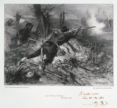 Les Francs-Tireurs, Siège de Paris, Guerre franco-prussienne, décembre 1870, 1872 - Auguste Bry