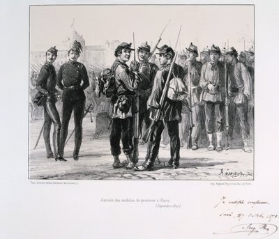 Troupes des provinces arrivant à Paris avant le siège prussien - Auguste Bry