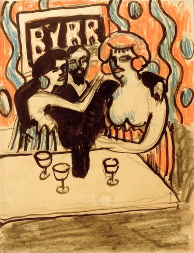 Client entre deux filles - Auguste Chabaud