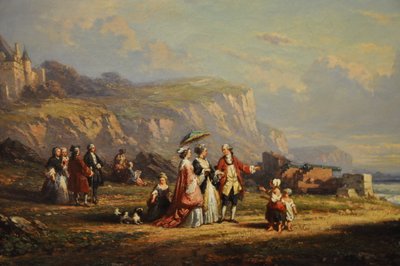 Promenade sur la grève, detail - Auguste Delacroix