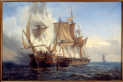 Bataille entre la Bellona et Lord Nelson - Auguste Etienne Francois Mayer