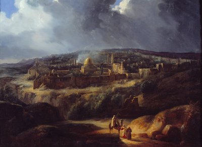 Vue de Jérusalem, prise de la vallée de Josaphat - Auguste Forbin