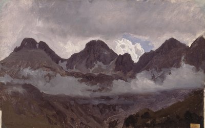 Montagnes avec brume - Auguste Francois Bonheur
