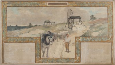 Travail dans la carrière - Auguste Francois Gorguet