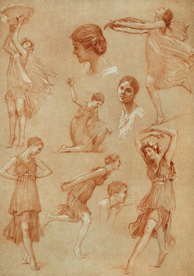 Croquis représentant la danseuse américaine Isadora Duncan par Auguste François Marie Gorguet - Auguste Francois Gorguet
