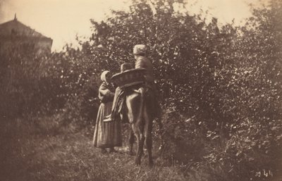 Deux femmes avec un âne - Auguste Giraudon