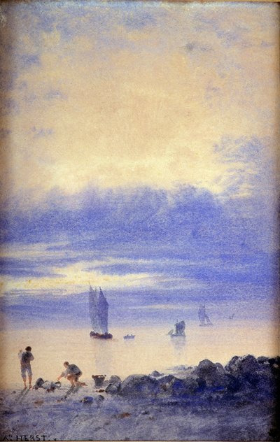 Paysage marin, plage de Saint-Malo - Auguste Herst
