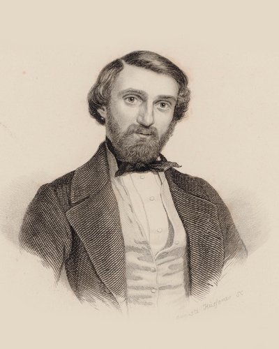 Portrait du compositeur Giuseppe Verdi 1813-1901, c. 1850 - Auguste Hüssener
