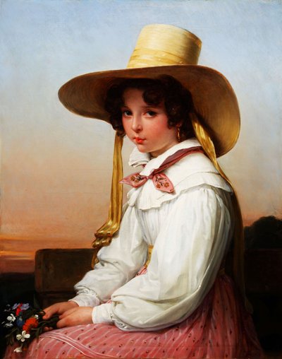 Portrait de Nency Destouches 1829 - Auguste Jean Baptiste Vinchon
