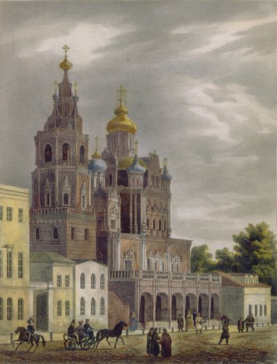 Église de la Dormition de la Théotokos à la rue Pokrovka à Moscou, 1825 - Auguste Jean Baptiste Antoine Cadolle