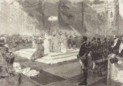 Baptême royal à la cour d