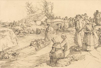 Enterrement dans le marais vendéen, 1901 - Auguste Lepere