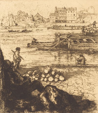 Le débardeur, quai de La Gare, 1894 - Auguste Lepere