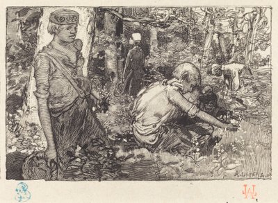 La cueillette du muguet - Auguste Lepere