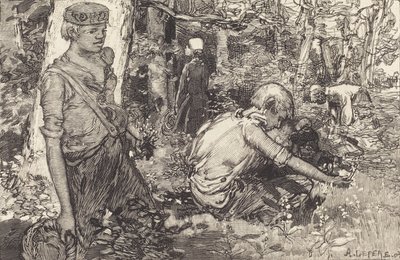 La cueillette du muguet - Auguste Lepere