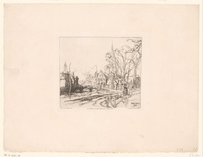 Vue du pont du Béguinage à Bruges - Auguste Lepere