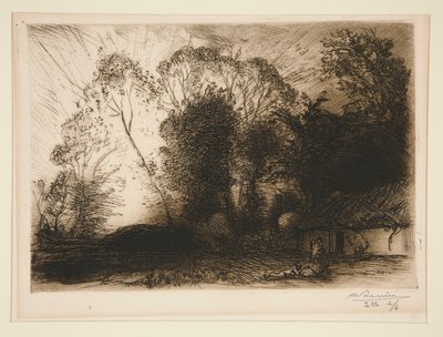 La chaumière à Rousseau (Vendée) - Auguste Lepere