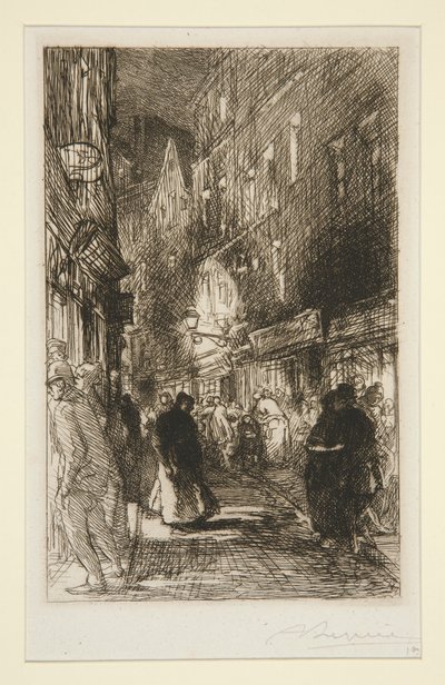 La rue Galande - Auguste Lepere