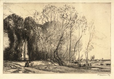 Paysage avec deux figures - Auguste Lepere