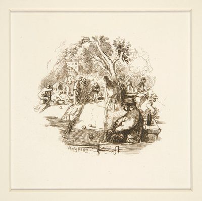 Jeu de boules sur gazon - Auguste Lepere